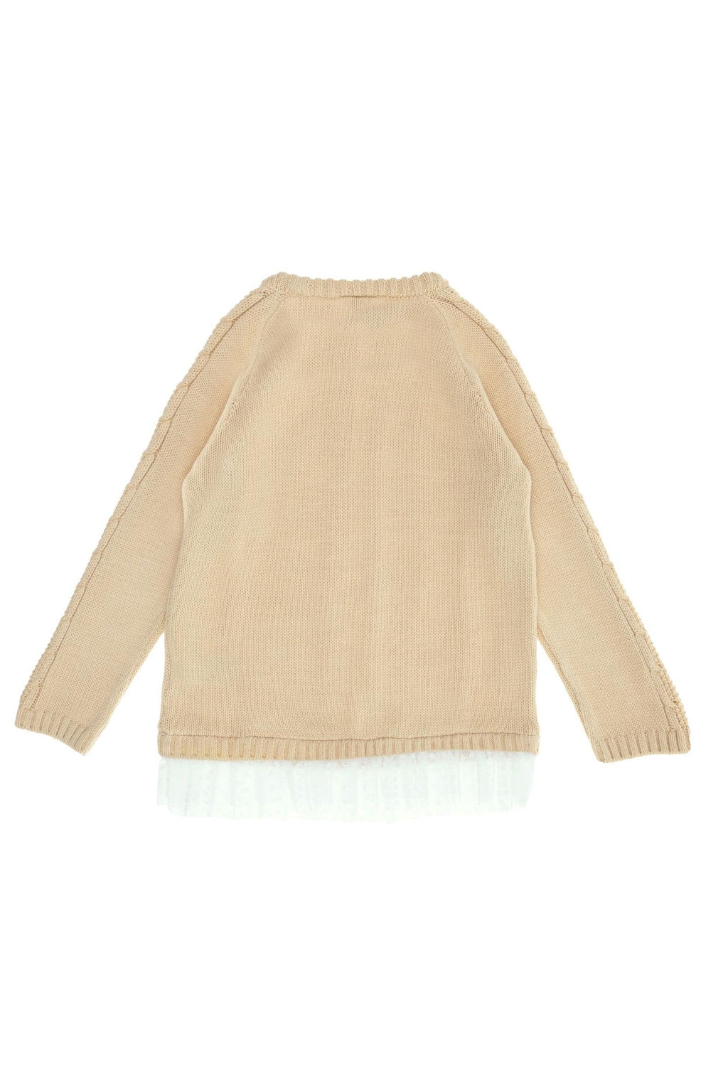 Кремовый меланжевый свитер для девочки Неожиданная скидка в корзине - U.s. polo assn фото 2