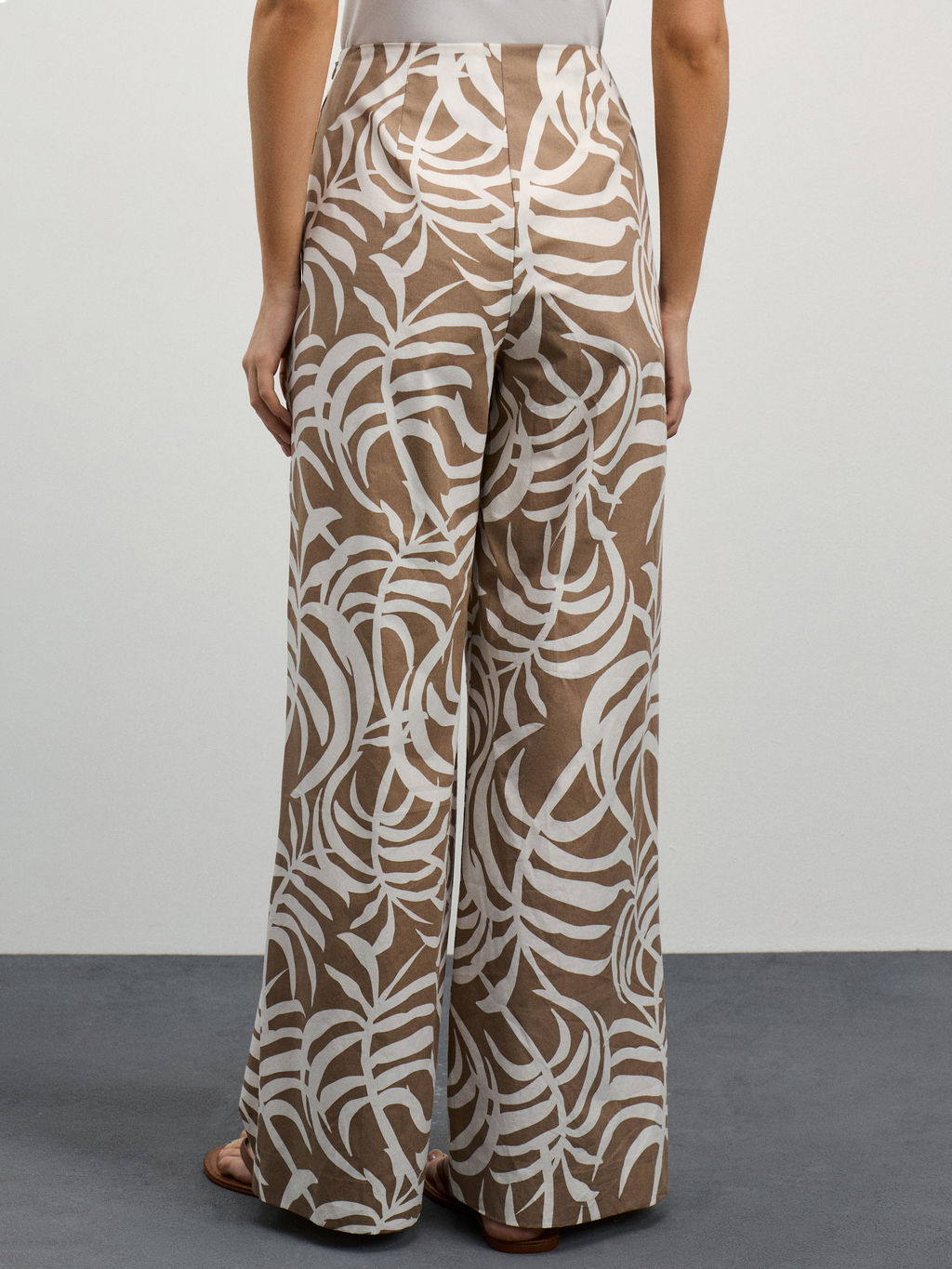 Брюки из хлопка с принтом / Zarina  фото 4