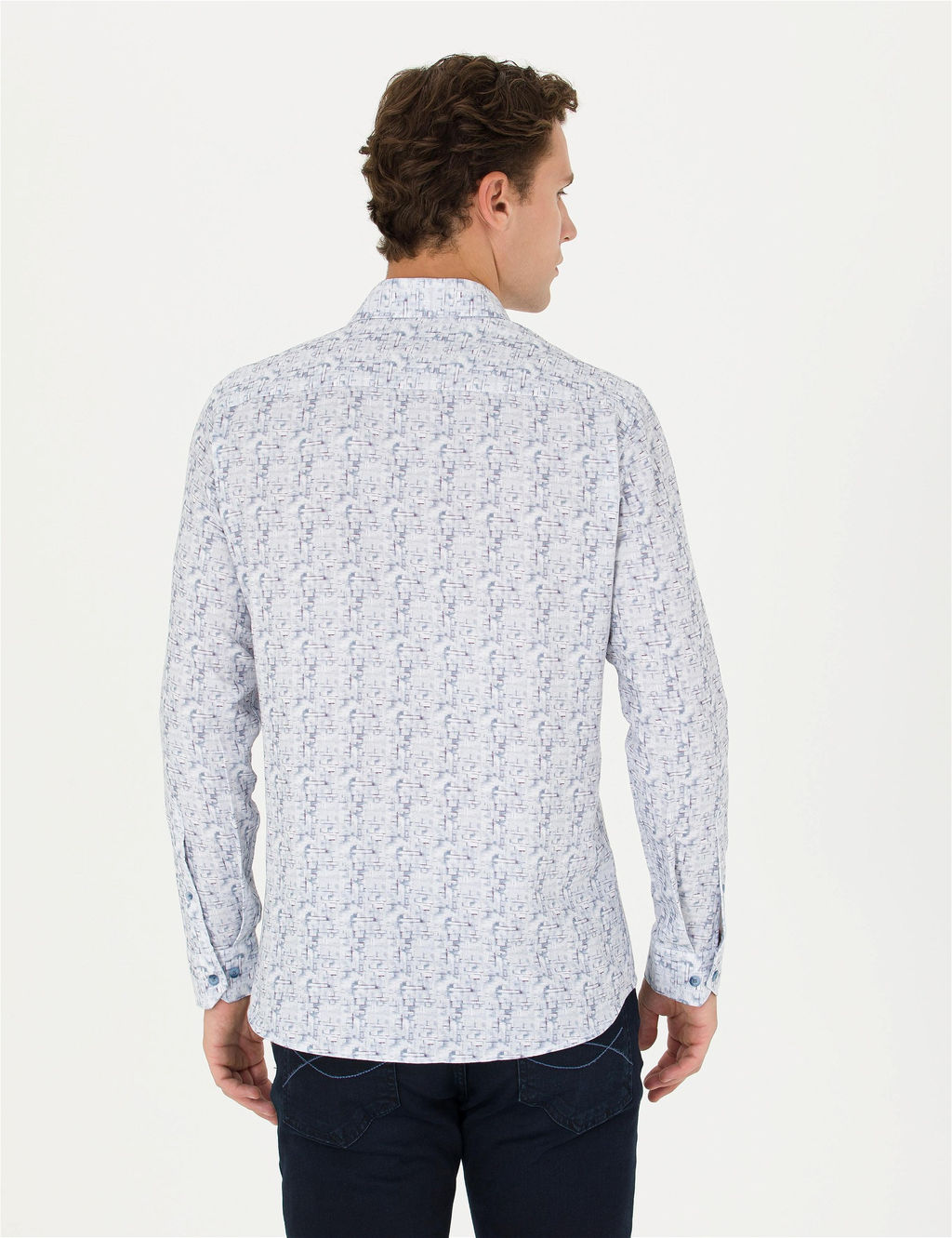 Mavi Slim Fit Uzun Kollu G_mlek - Pierre cardin фото 5