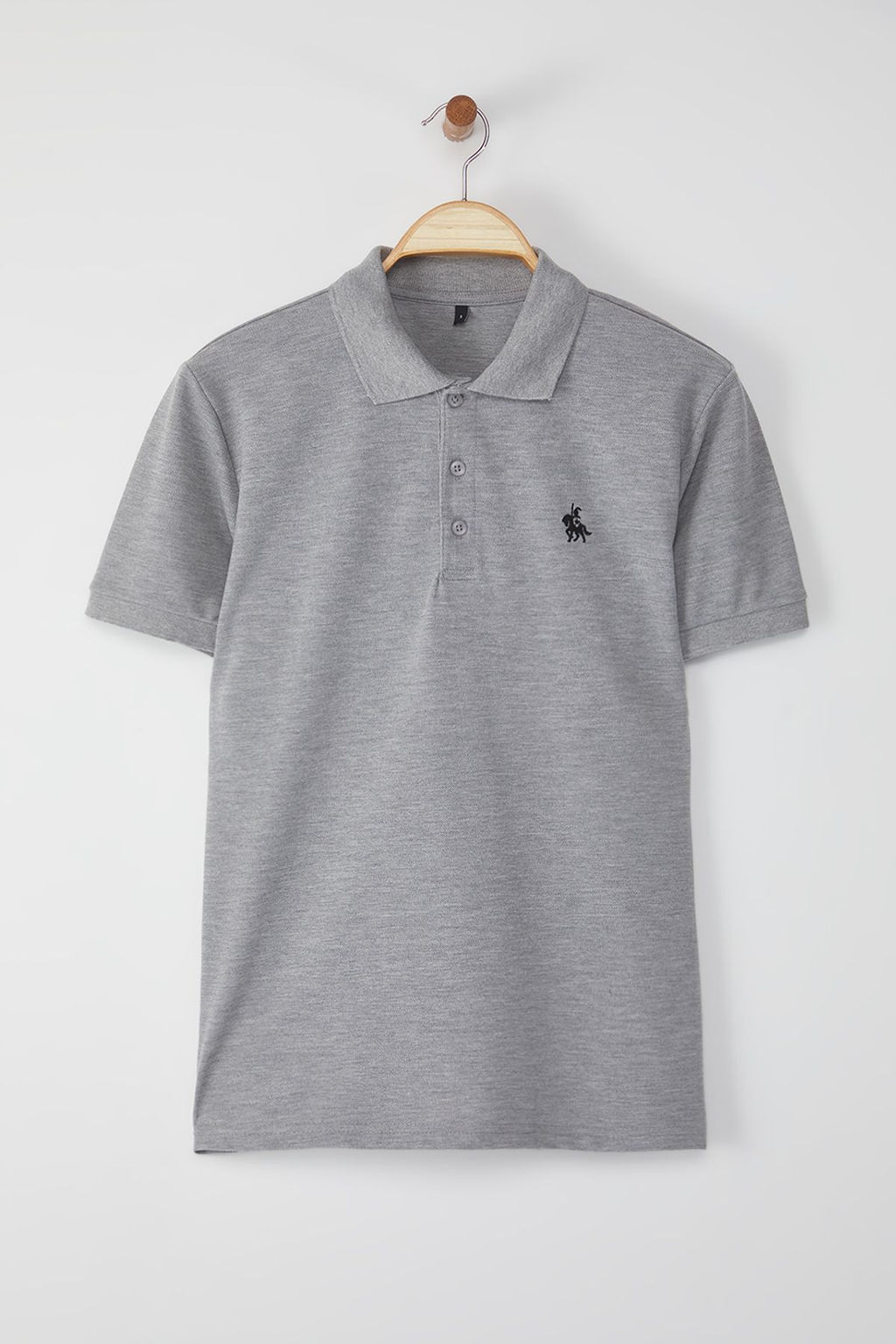 TRENDYOL MAN Gri Regular/Normal Kesim Nak?s Detayl? Polo Yaka T-shirt TMNSS25PO00017 - Trendyolmilla фото 6