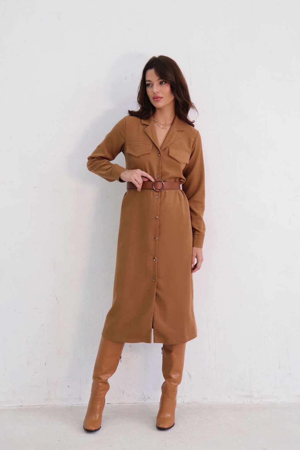 Платье-рубашка с английским воротником - Martichelli фото 211