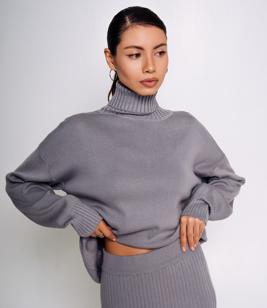 Костюм #КТ3077, серый