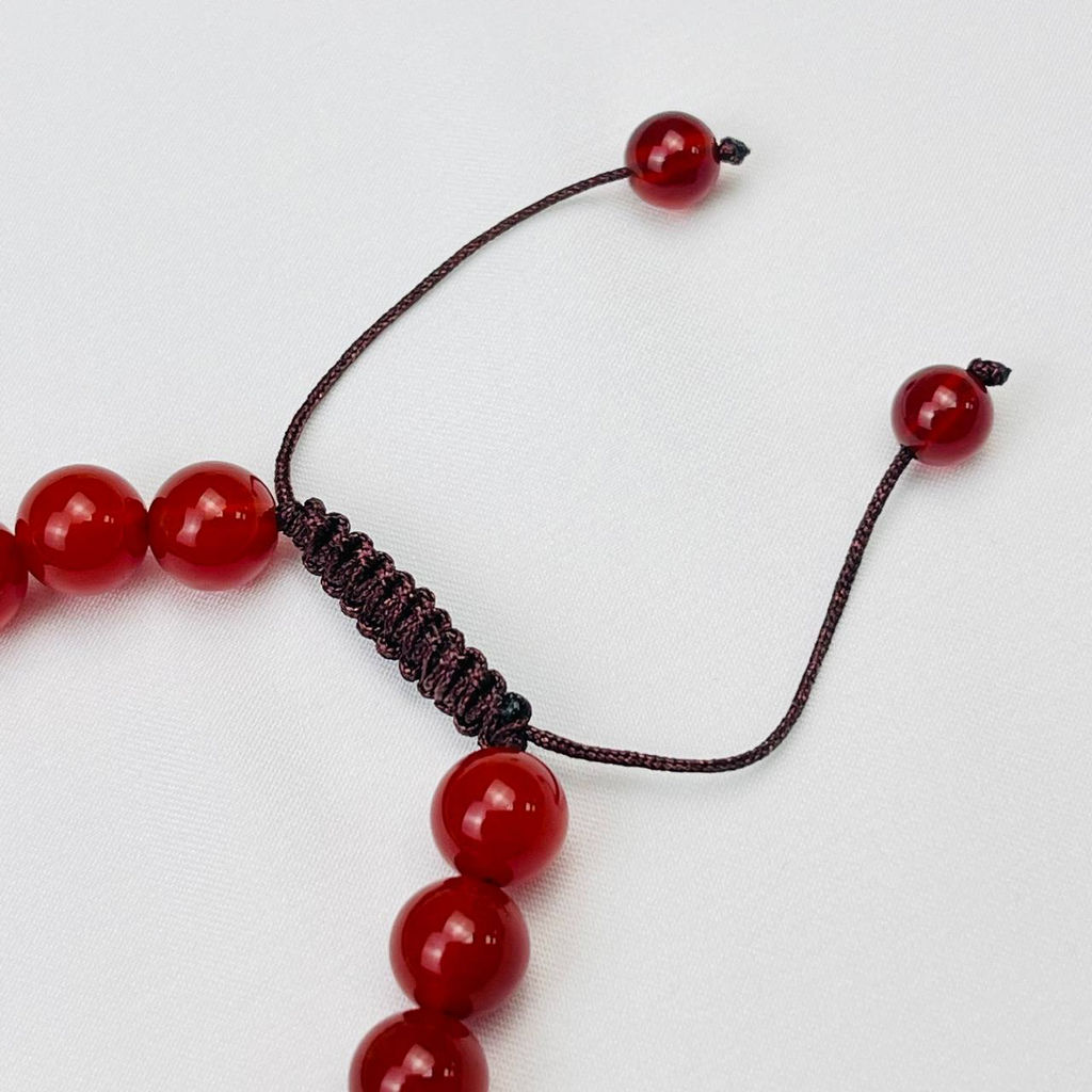 Браслет регулируемый мужской из Сердолика и Цитрина "Свадхистана" от 19 см