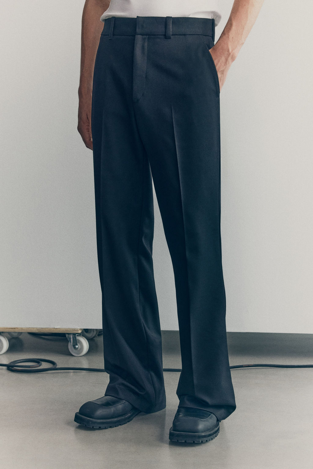 Pantal?n bootcut en mezcla de lana - H&m фото 5