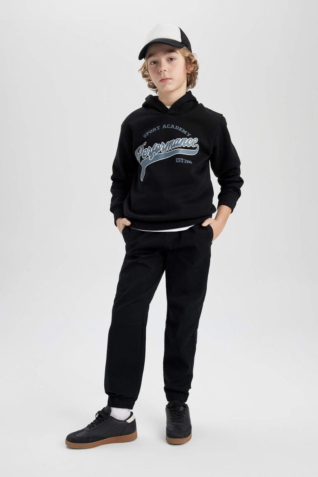 Erkek Cocuk Beli Bagc?kl? Cepli Lastikli Paca Jogger Basic Duz Pantolon - Defacto фото 2