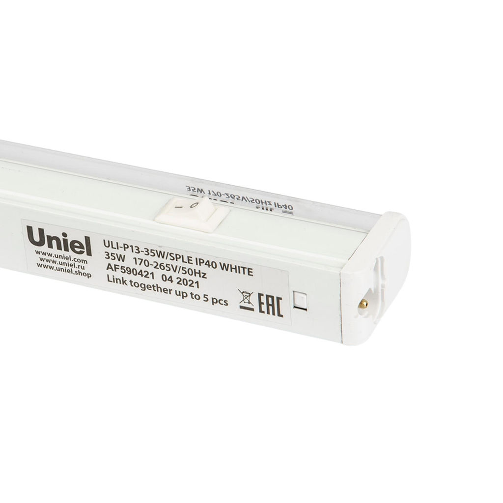 ULI-P13-35W/SPLE IP40 WHITE Светильник для растений светодиодный линейный, 1150мм, выкл. на корпусе. Спектр для фотосинтеза. TM Uniel