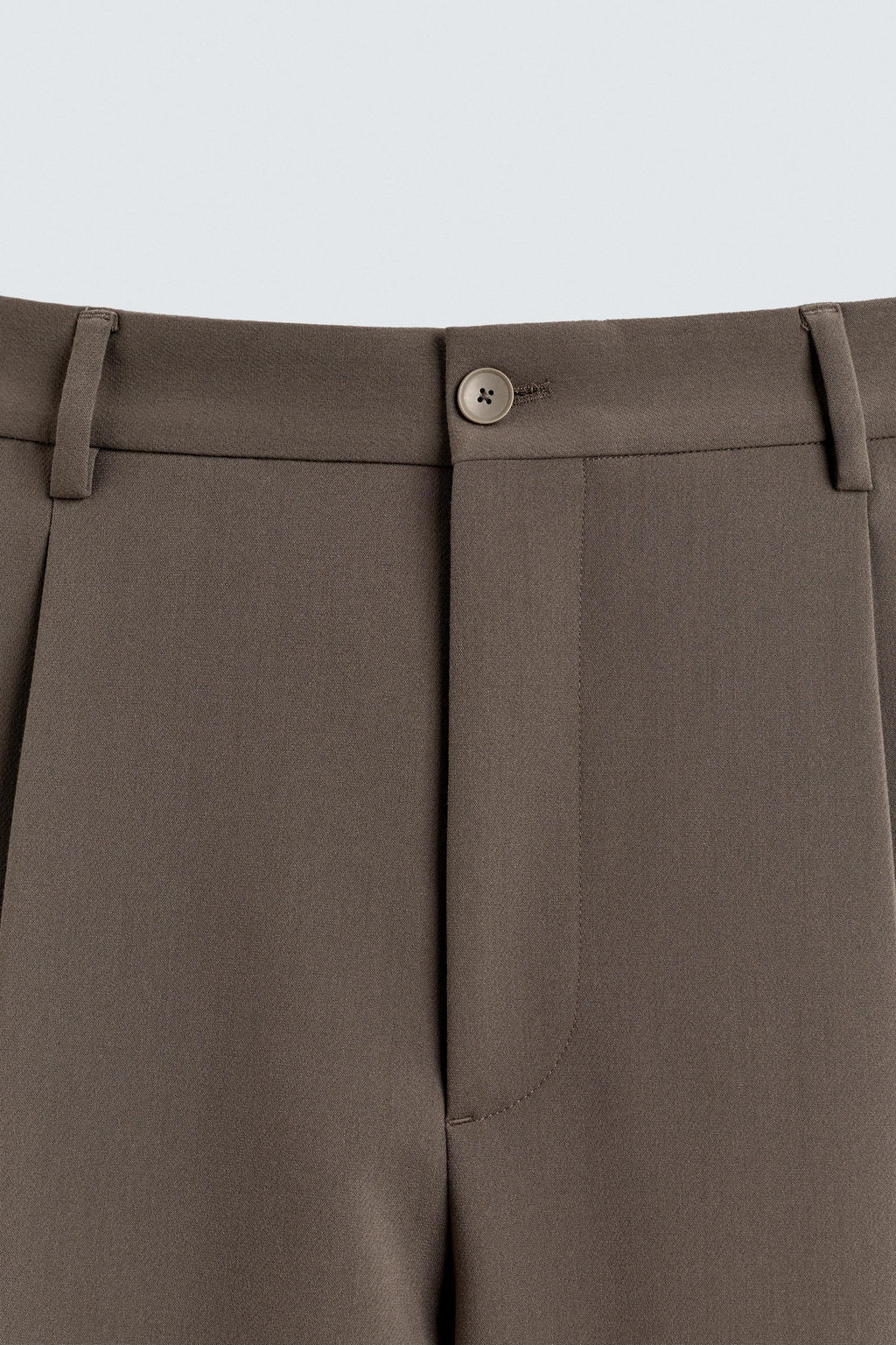 PANTAL?N RELAXED FIT PLIEGUES / Marr?n / Topo - Zara фото 8