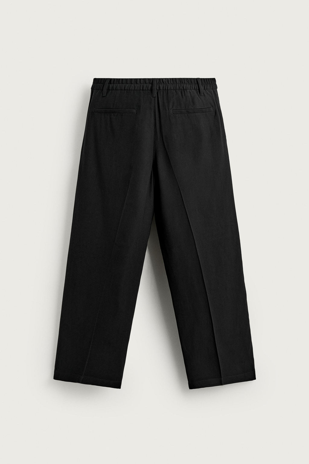 PANTAL?N FLUIDO RELAXED FIT PLIEGUES / Negro - Zara фото 10