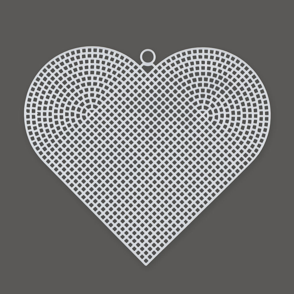 Канва KPL-04 Gamma пластиковая 100% полиэтилен 17 x 15 см 10 шт сердце большое фото 3