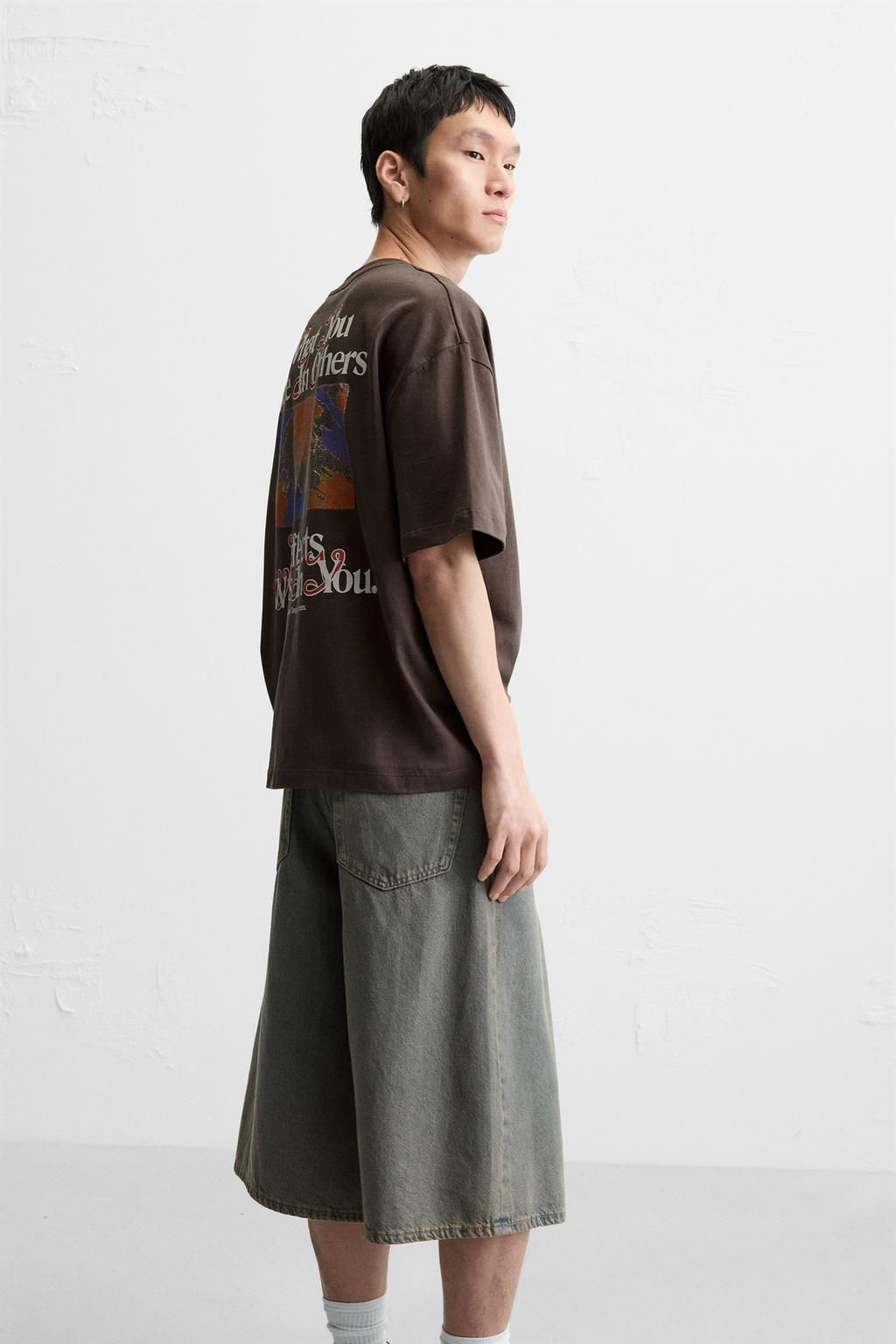 CONTRAST PRINT T-SHIRT - Zara фото 6