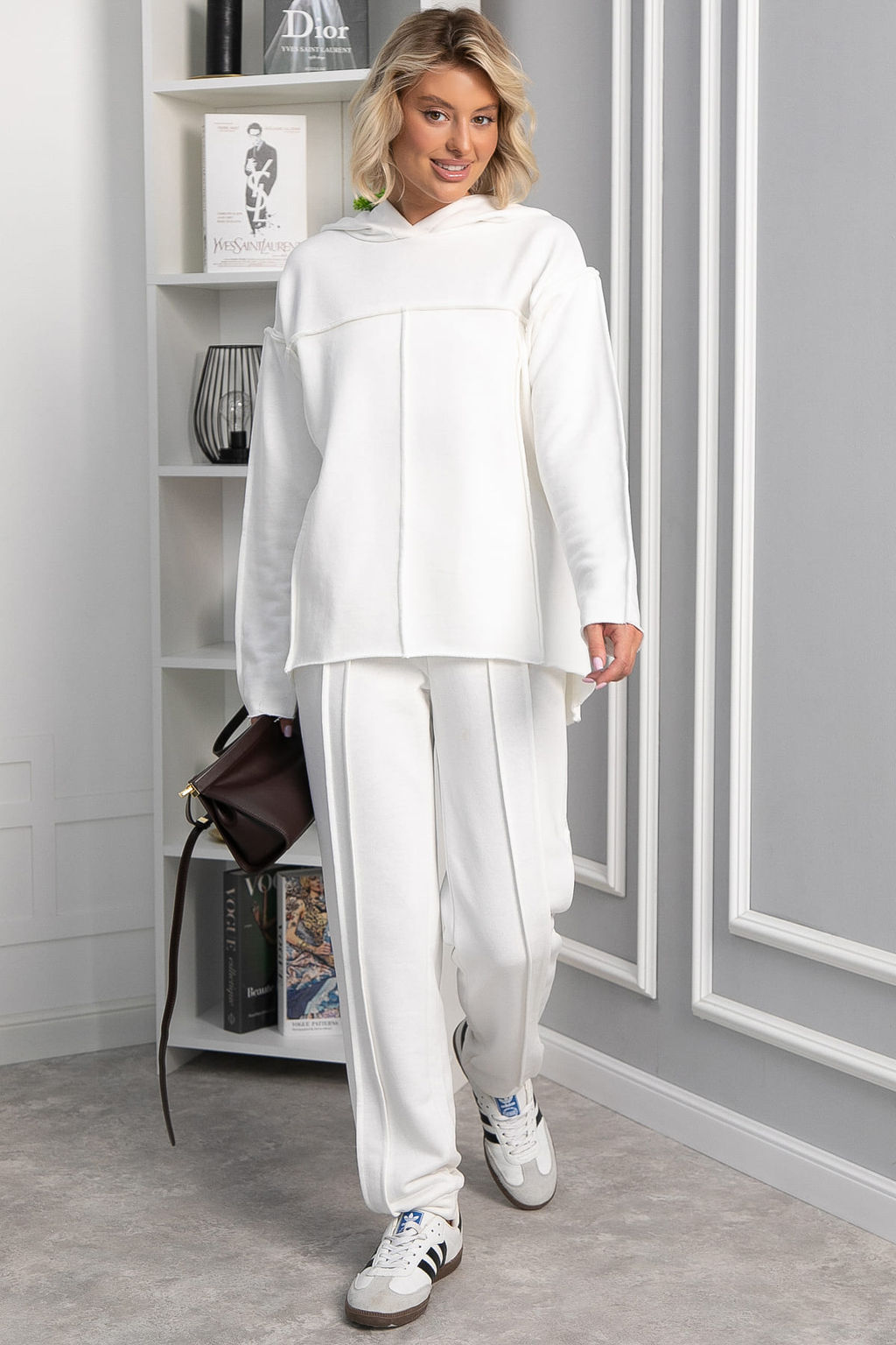 Костюм хлопковый Эко-стиль (белый) К14287-4М - Lt collection фото 12