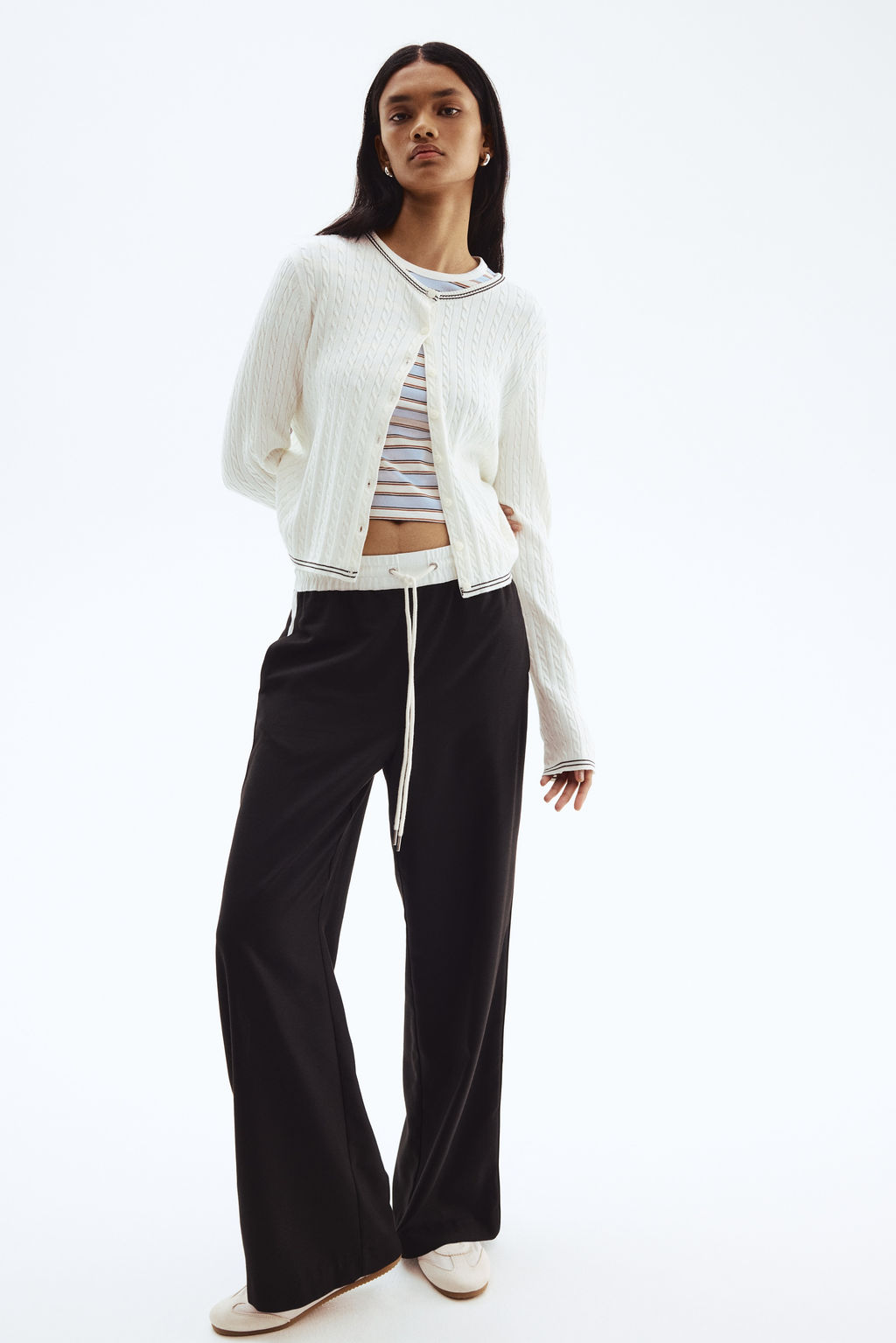 Pantal?n amplio con cord?n de ajuste - H&m фото 5