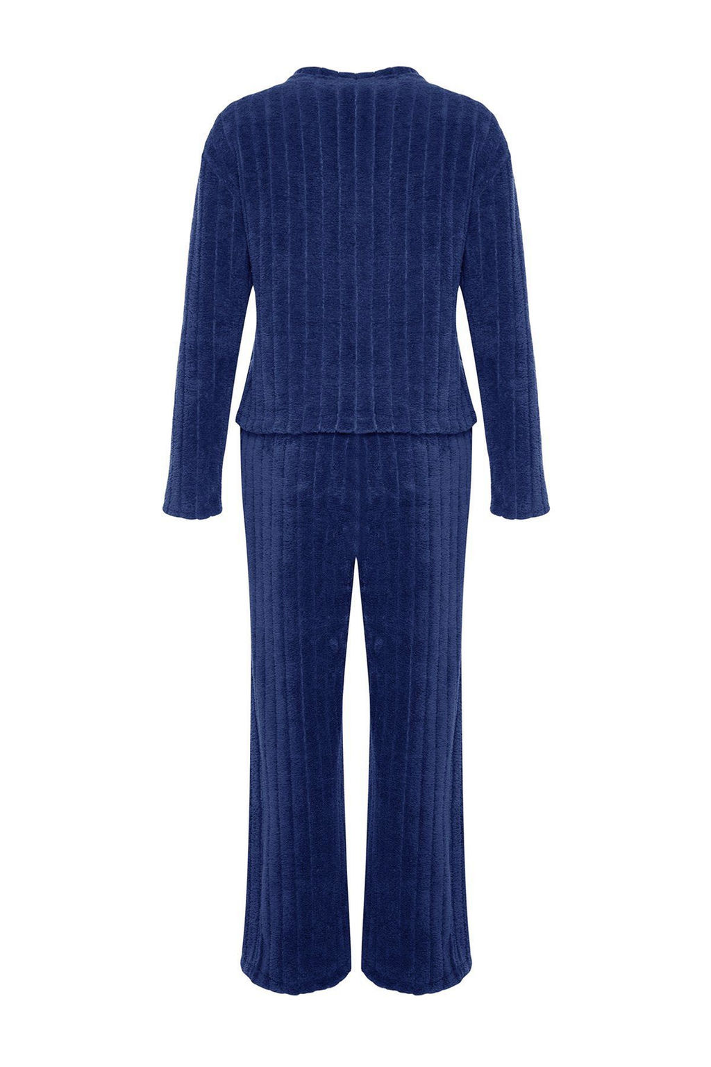 Trendyolmilla Antrasit Wellsoft K?sl?k Orme Pijama Tak?m? THMAW24PT00042  фото 10