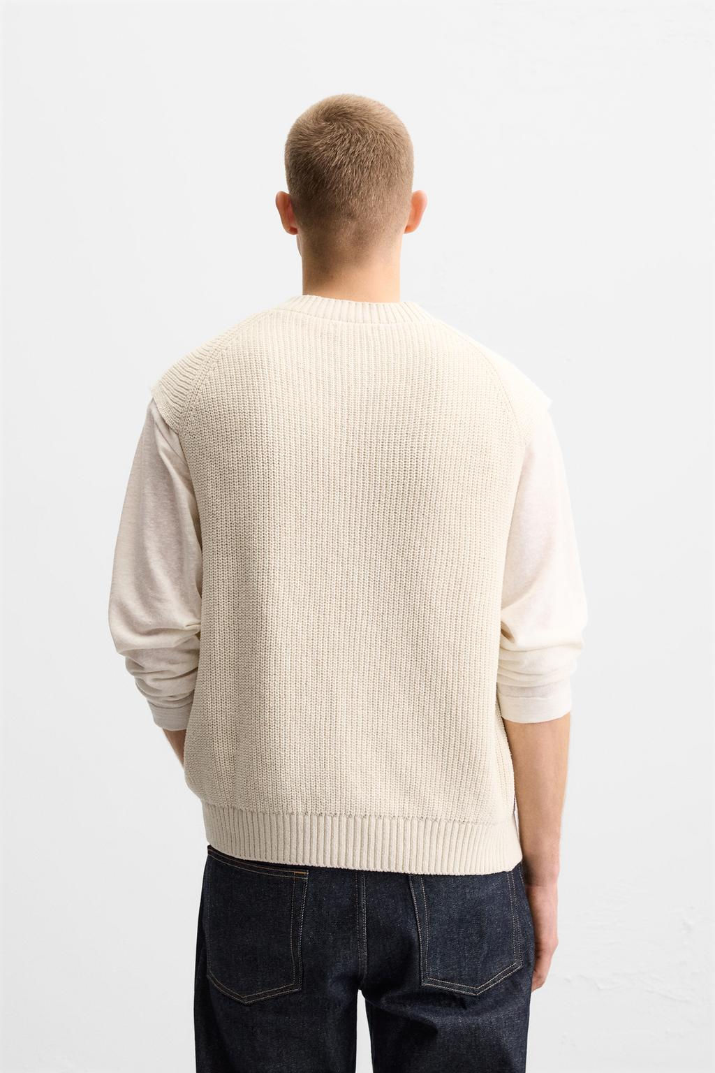 TEXTURED KNIT WAISTCOAT - Zara фото 3