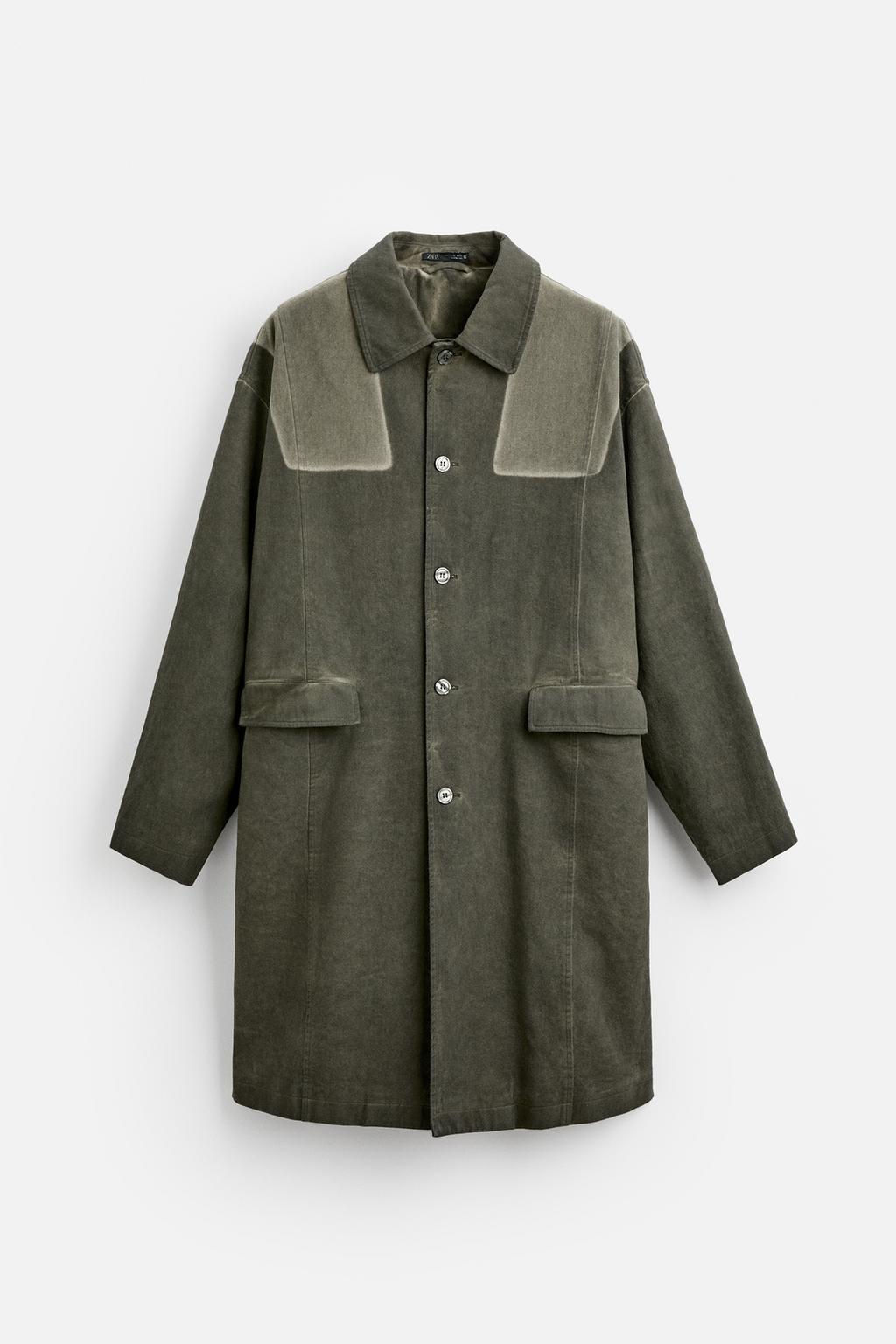 COLOUR BLOCK WASHED COAT - Zara фото 6