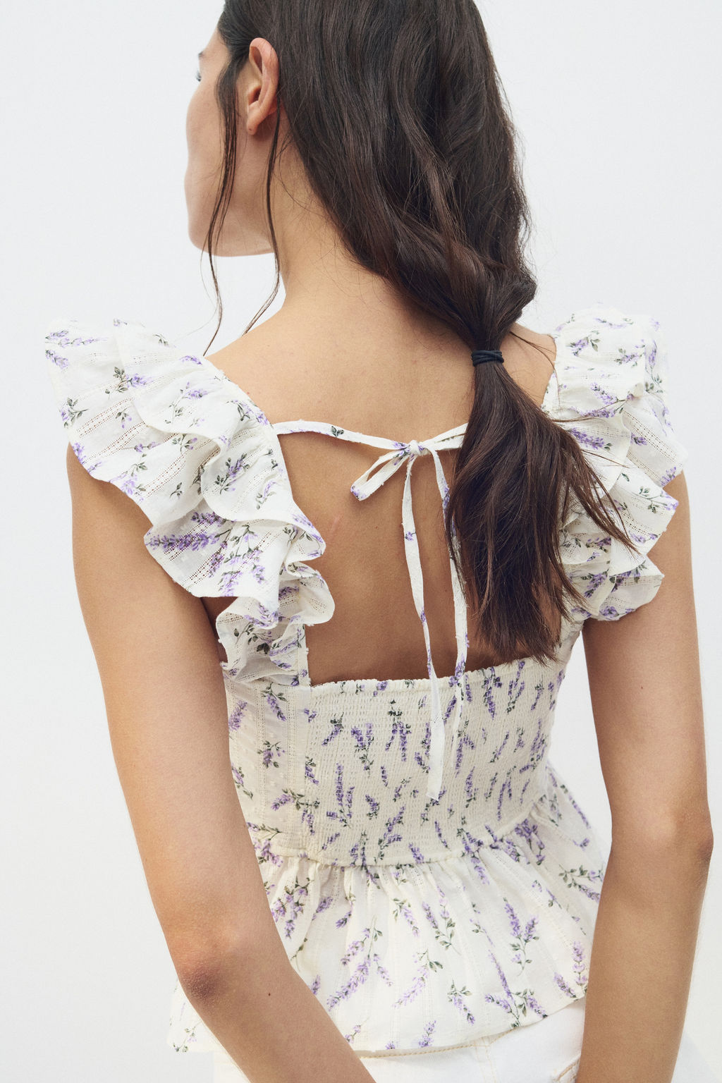 Blusa con lazada y peplum - H&m фото 5