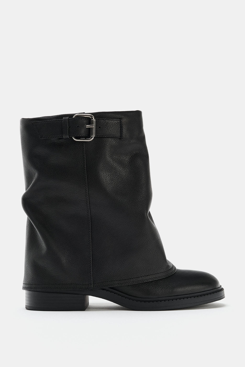 BOT?N PIEL HEBILLA / Negro - Zara фото 3