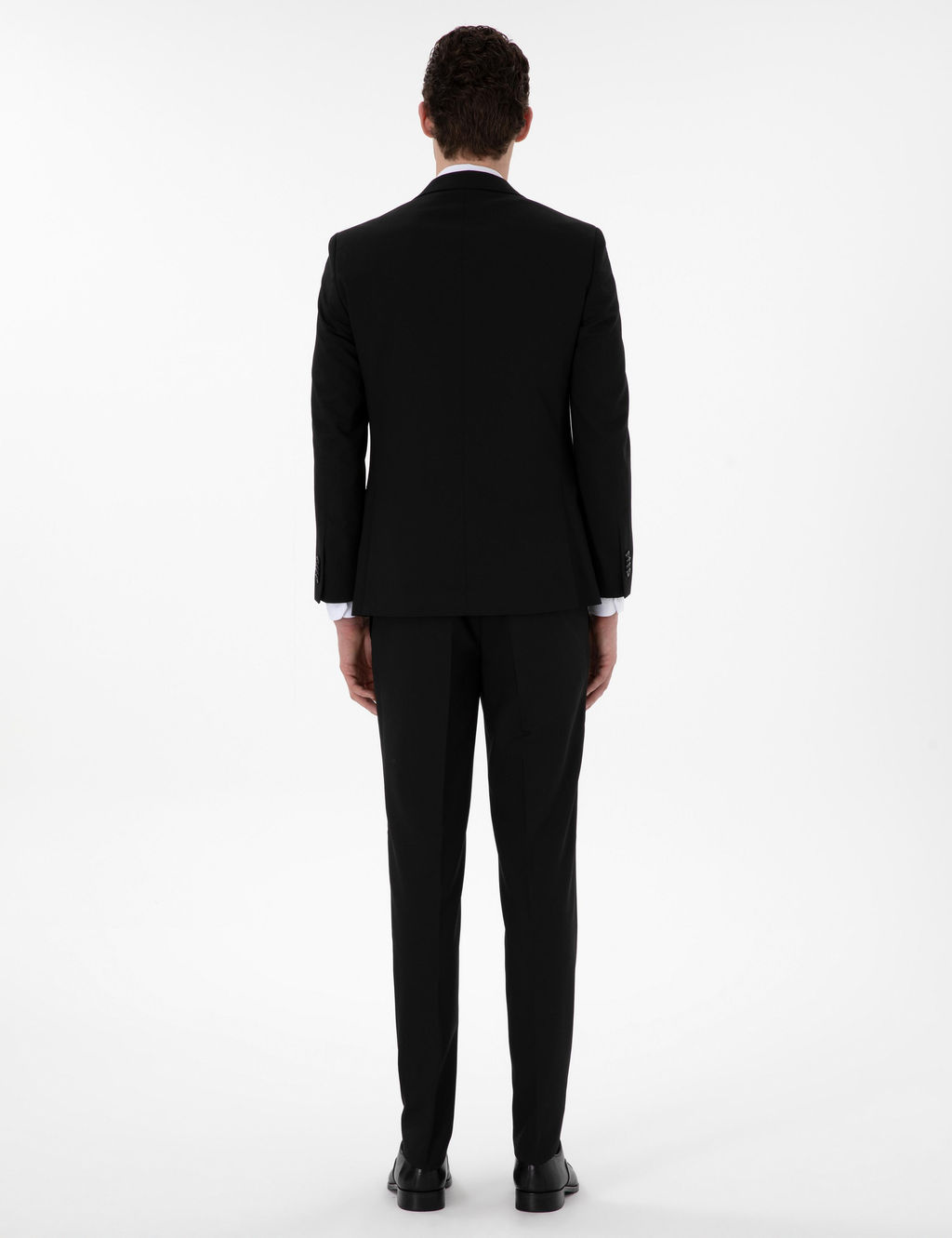 Siyah Ex. Slim Fit Yelekli Tak_m Elbise