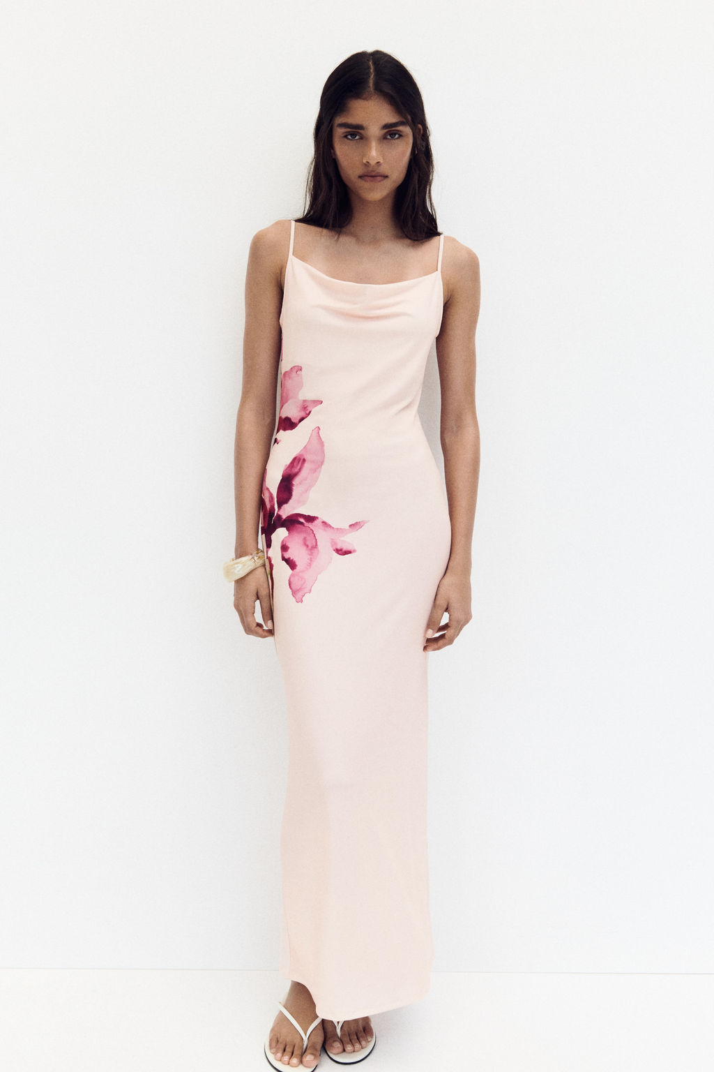 Vestido de tirantes finos con escote drapeado - H&m фото 2