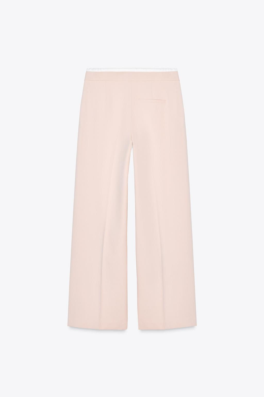 WIDE-LEG TROUSERS WITH DOUBLE WAISTBAND - Zara фото 46