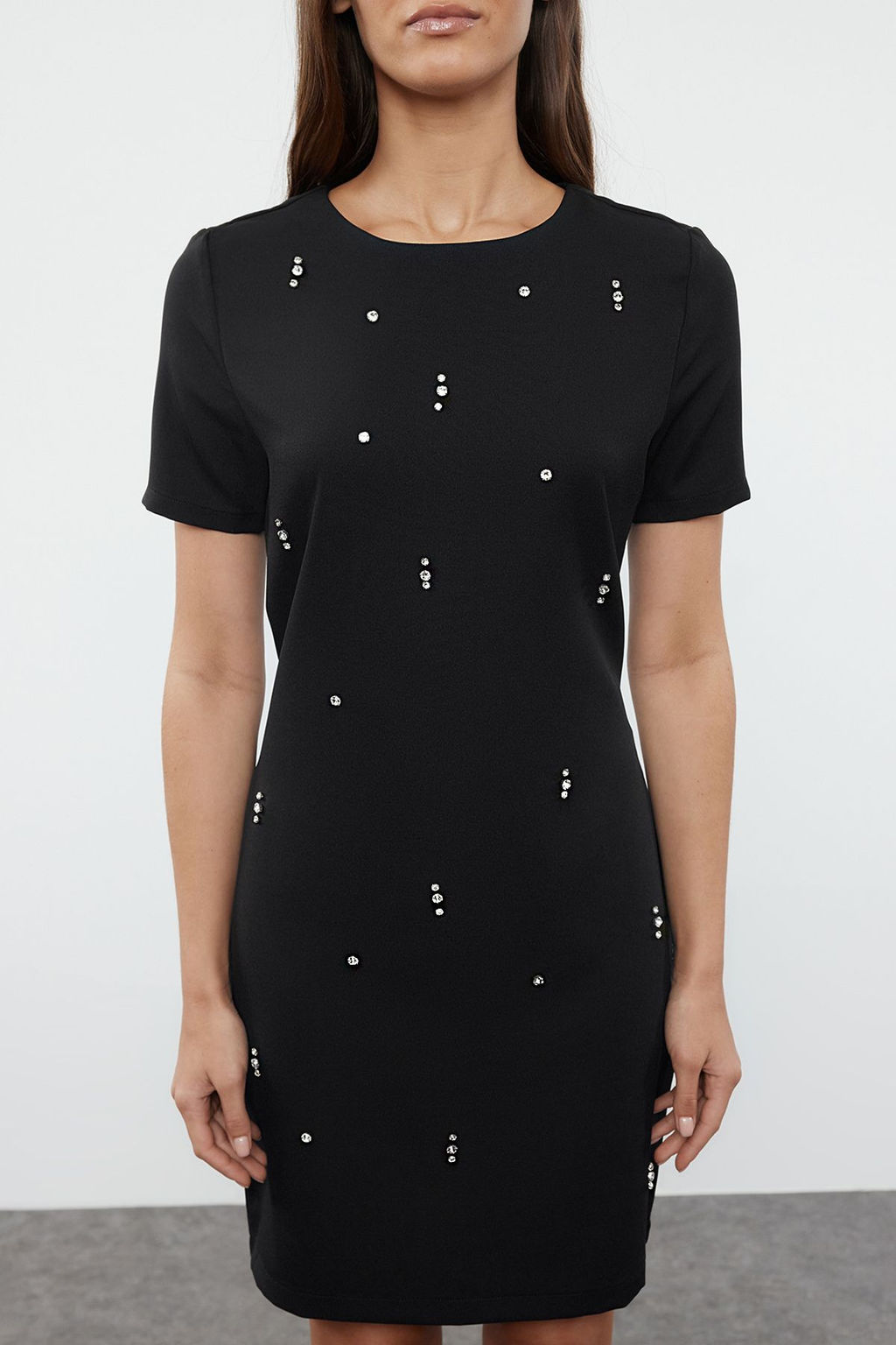 TRENDYOLMILLA Yesil Shift/Duz Kal?p Tas Islemeli Mini Dokuma Elbise TWOAW25EL00268  фото 3