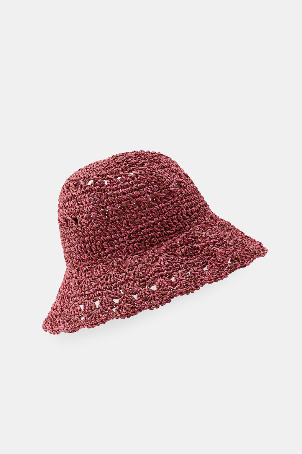 GORRO TRENZADO PAPEL 100% / Rosa