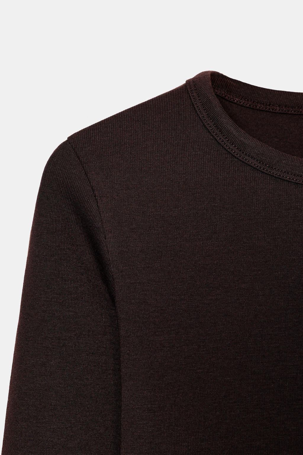 CAMISETA MANGA LARGA / Marr?n - Zara фото 8