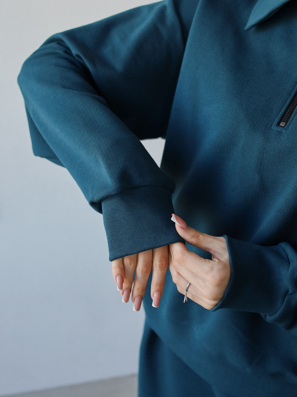 Свитшот-поло женский Pike, изумруд - Inzibe фото 3