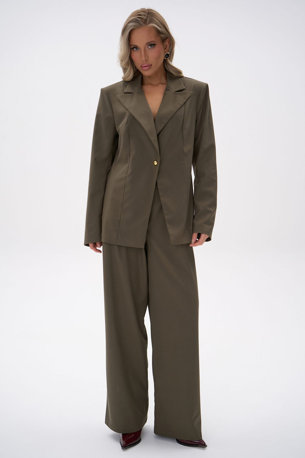 Костюм  тройка Мэдди (хаки)