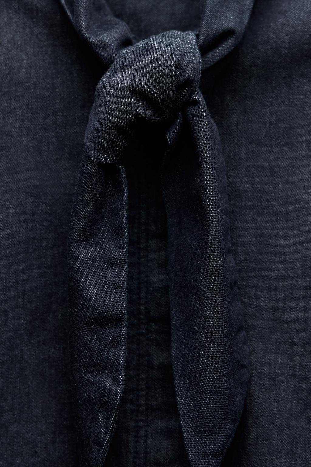 ZW COLLECTION DENIM SHIRT WITH BOW - Zara фото 7