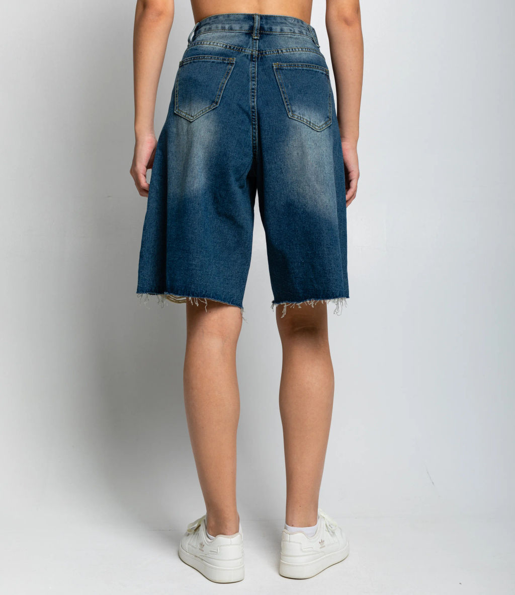 Джинсовые шорты #КТ7781 (1), синий - Dommod фото 4