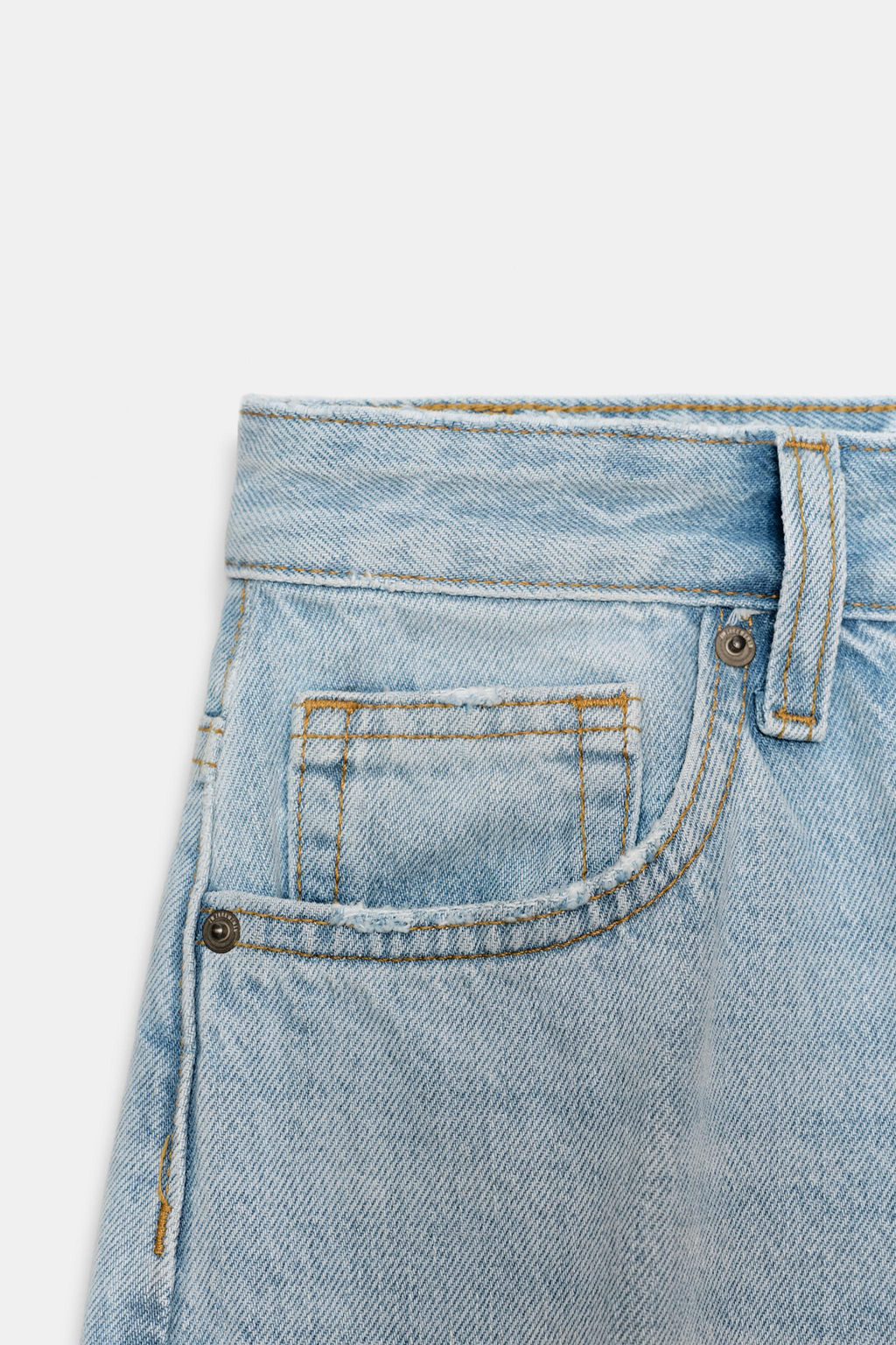JEANS ZW COLLECTION BARREL TIRO ALTO / Azul claro - Zara фото 7