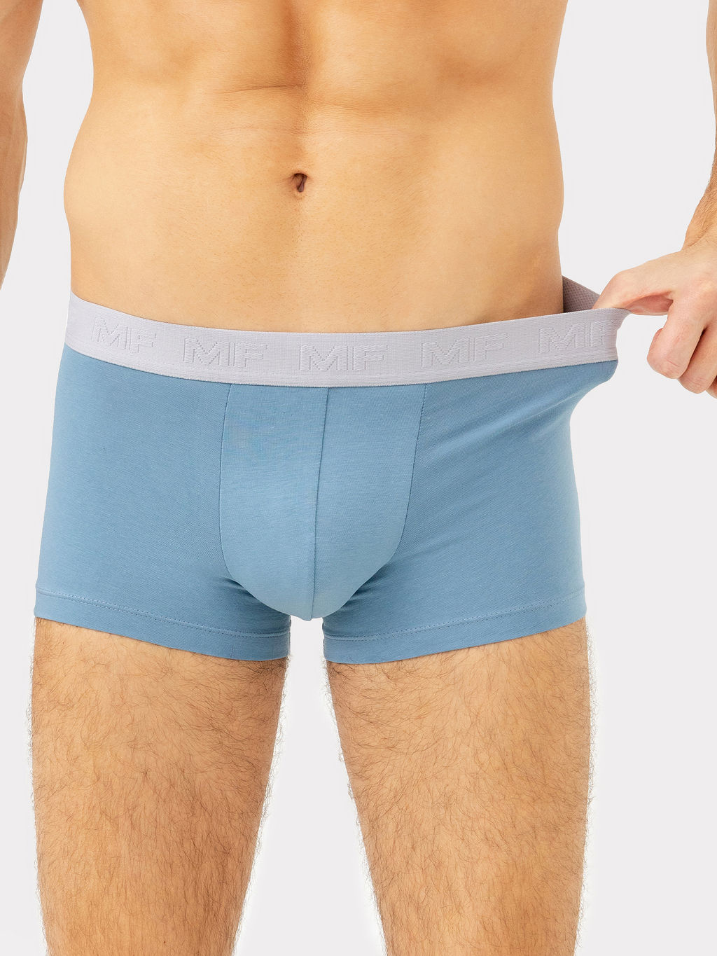 Трусы мужские боксеры мультипак (2 шт.) в темно-синих и голубых цветах туманно -голубой +т.синий 411215-2 - Mark formelle фото 2