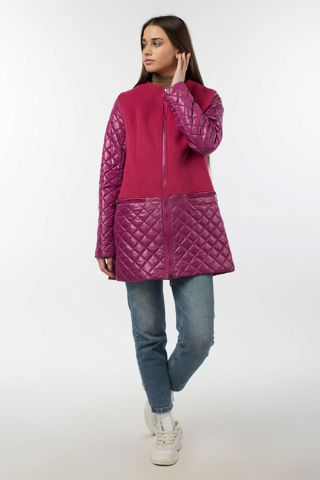 01-03011 Пальто женское демисезонное University - El podio фото 2