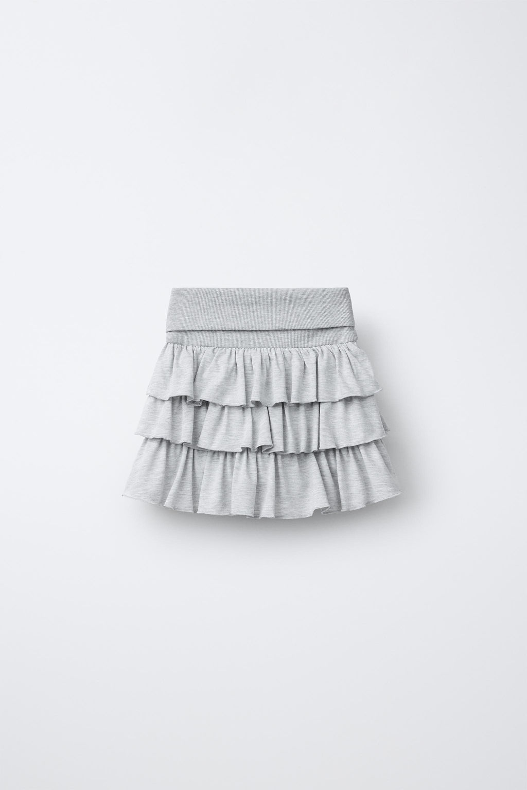 FALDA BERMUDA VOLANTES RAYAS / Gris vigor?