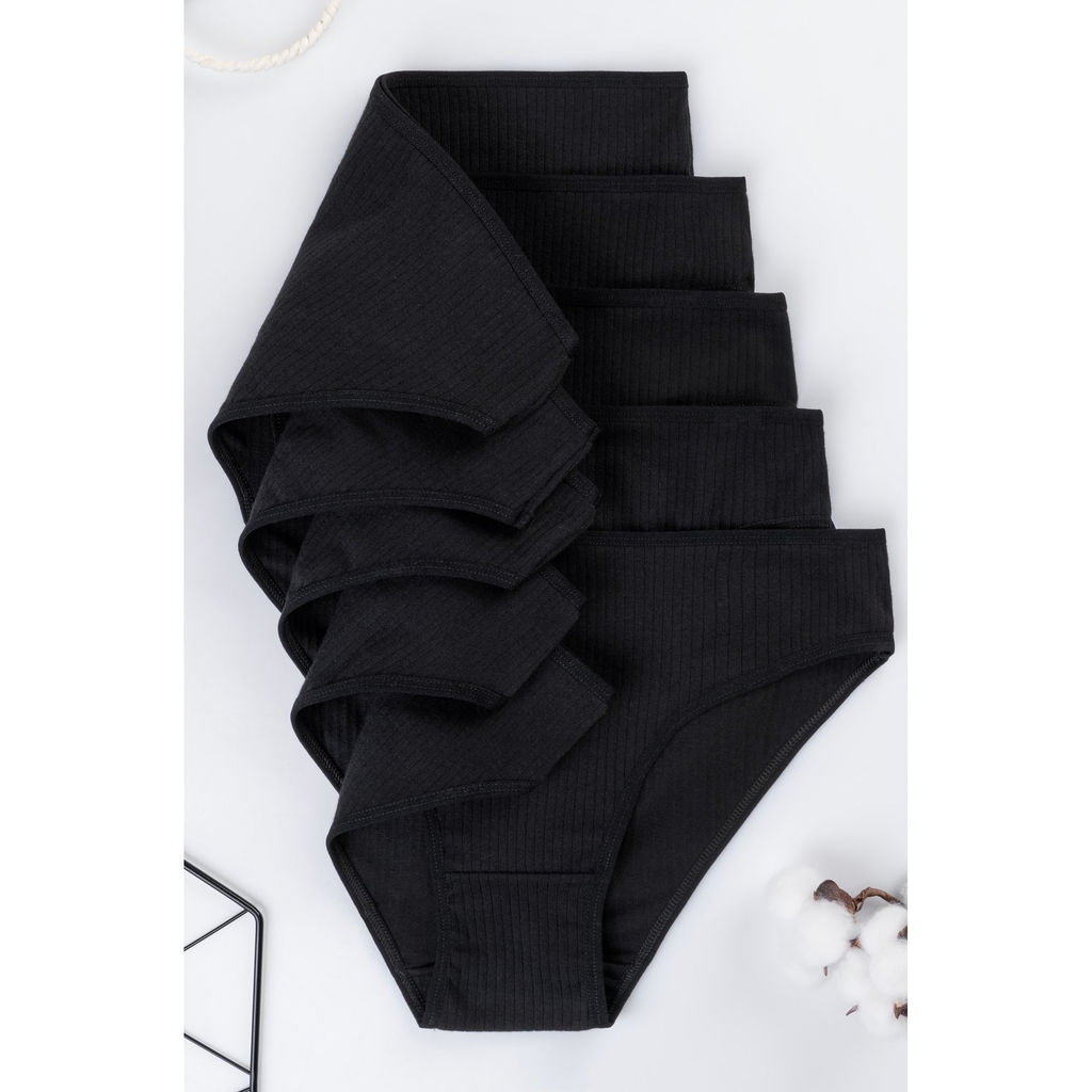 Женские трусы-слипы в рубчик 5шт. Happyfox