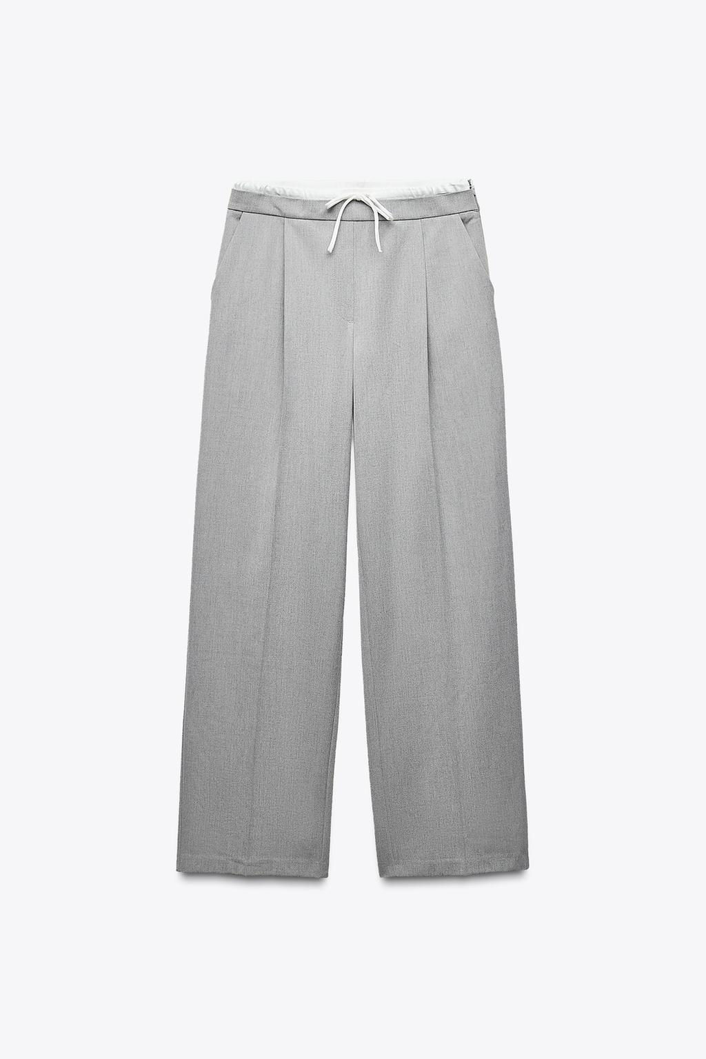 WIDE-LEG TROUSERS WITH DOUBLE WAISTBAND - Zara фото 32