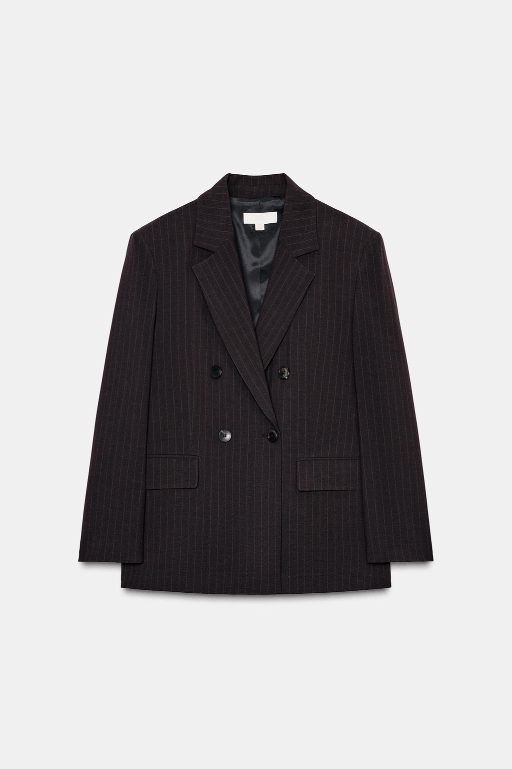 OVERSIZED DOUBLE-BREASTED PINSTRIPE BLAZER - Zara фото 5
