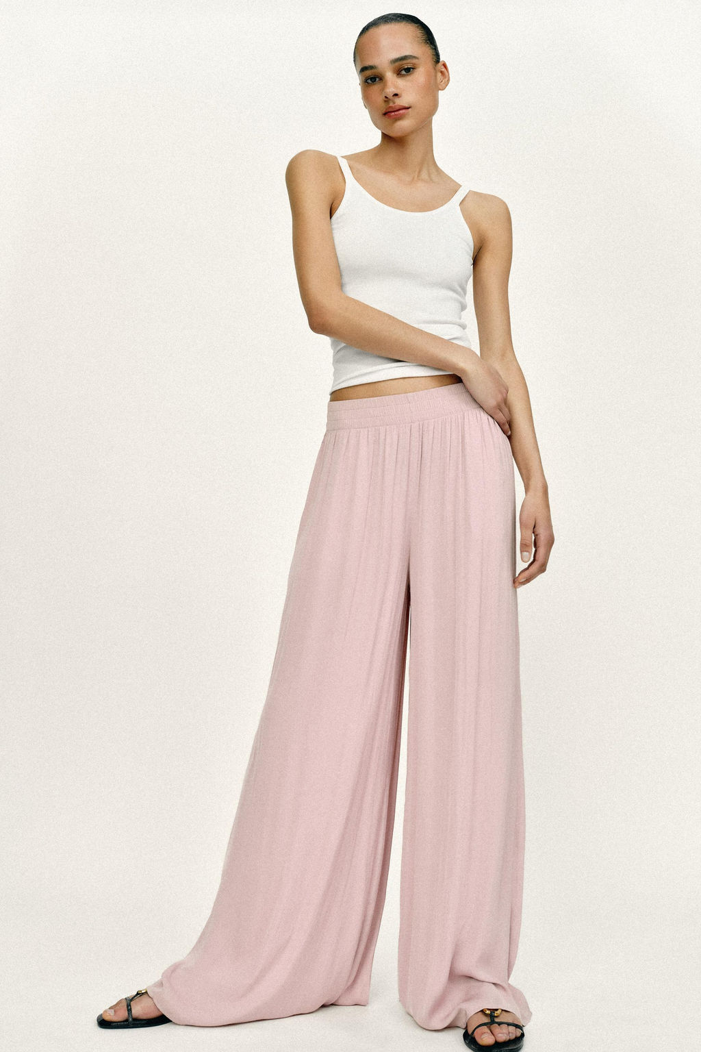 PANTAL?N FLUIDO ANCHO / Marr?n - Zara фото 11