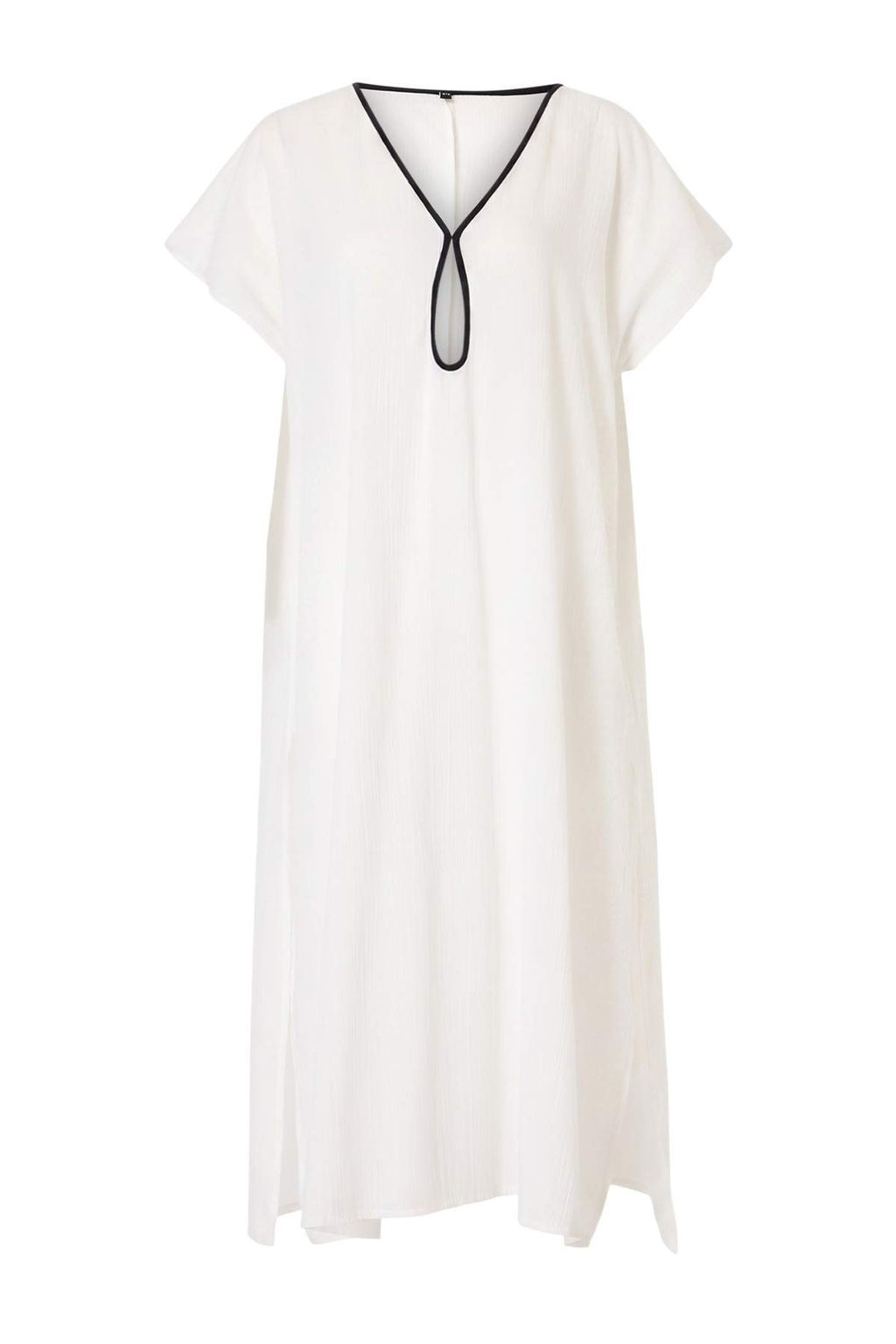 Ekru Dokuma Maxi Cut Out Detayl_ Plaj Elbisesi TBESS26LE00013 - Trendyolmilla фото 4