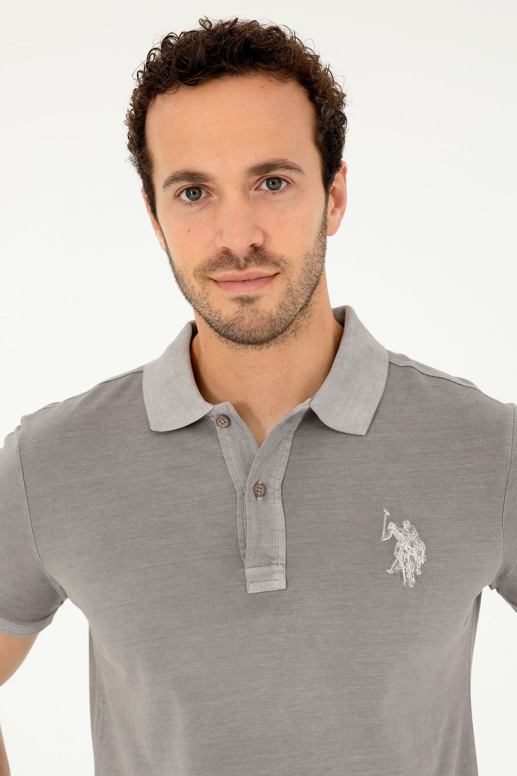 Мужская темно-серая базовая футболка - U.s. polo assn фото 2
