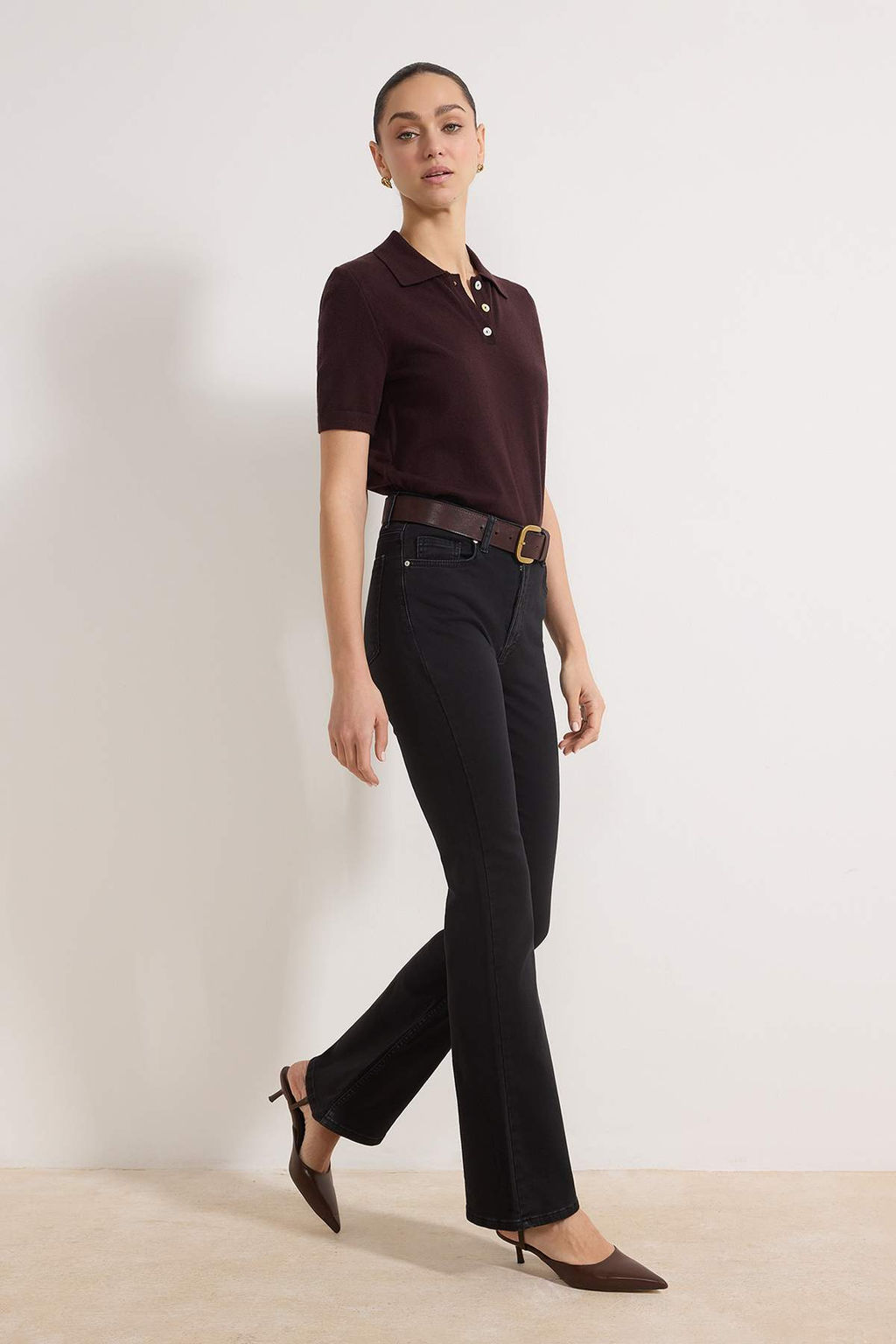 Siyah Yuksek Bel Flare Yumusak Ekstra Esneyen Orme Kot/Jeans TWOSS26JE00091 - Trendyolmilla фото 6