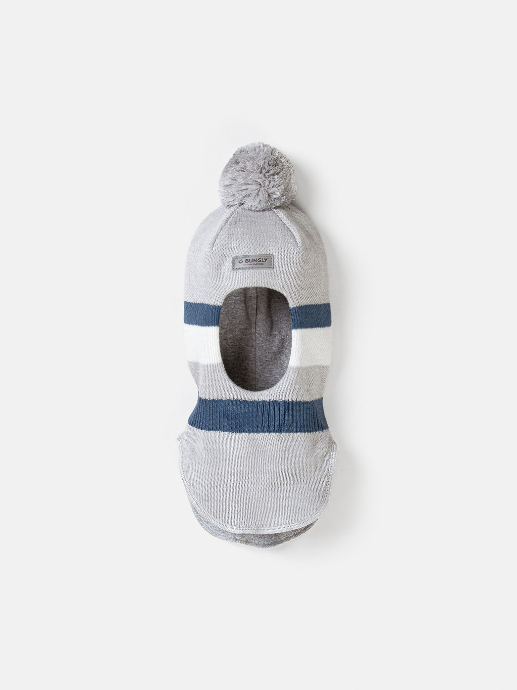 Шлем демисезонный из смесовой шерсти Колор блок Жемчуг - Bungly фото 2