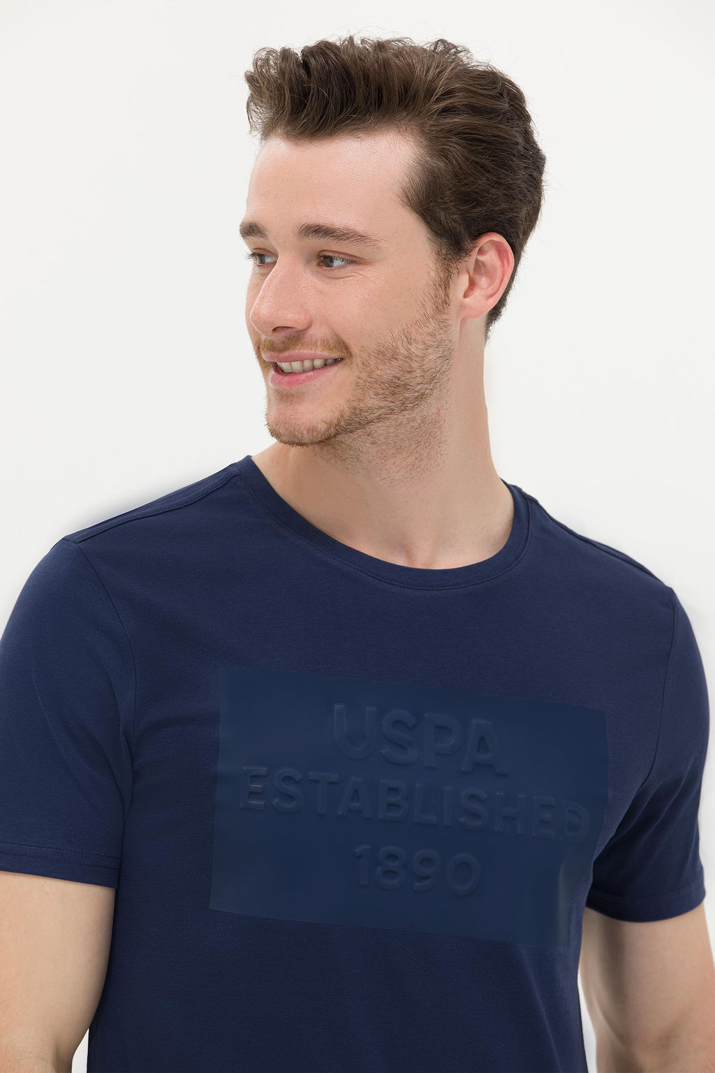 U. S. Polo Assn Мужская темно-синяя футболка с круглым вырезом - U.s. polo assn фото 2