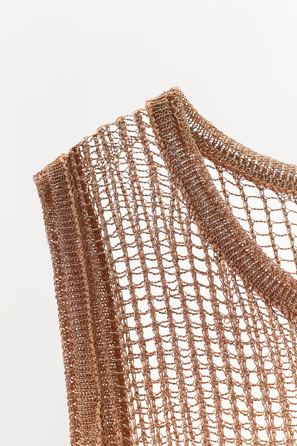 METALLIC THREAD MESH DRESS - Zara фото 6