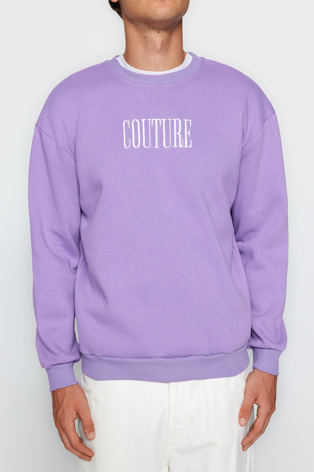 Lila Regular/Normal Kesim Ici Polar/S?cak Tutan Nak?sl? Sweatshirt TMNAW21SW1538 - Trendyolmilla фото 4