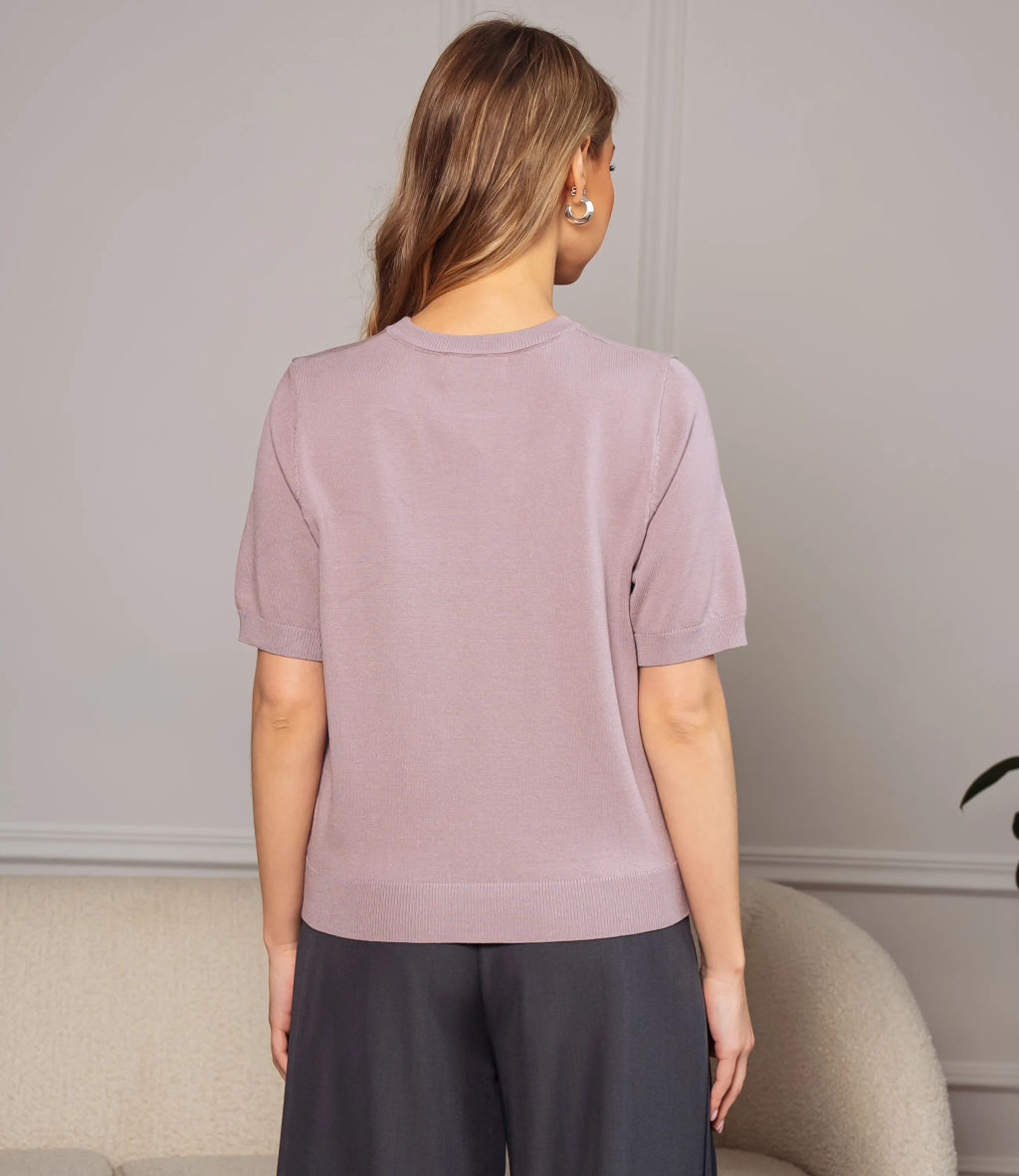 Футболка #ОКТ185001, лиловый - Dommod фото 3