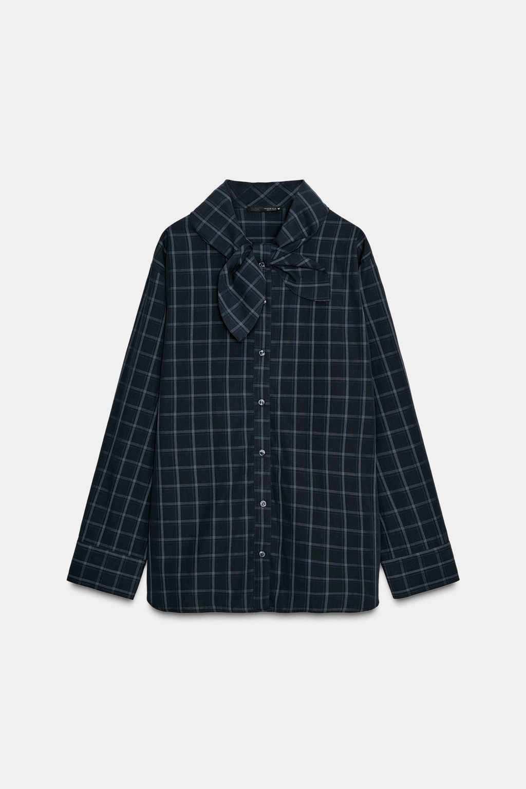 CHECK POPLIN SHIRT WITH POCKET SQUARE - Zara фото 8