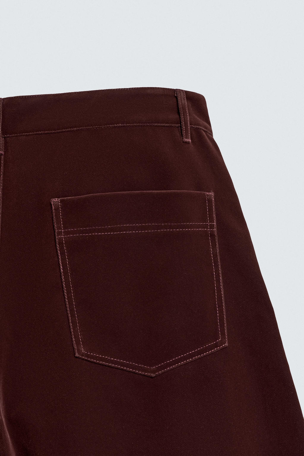 FLOCKED WIDE-LEG TROUSERS - Zara фото 10