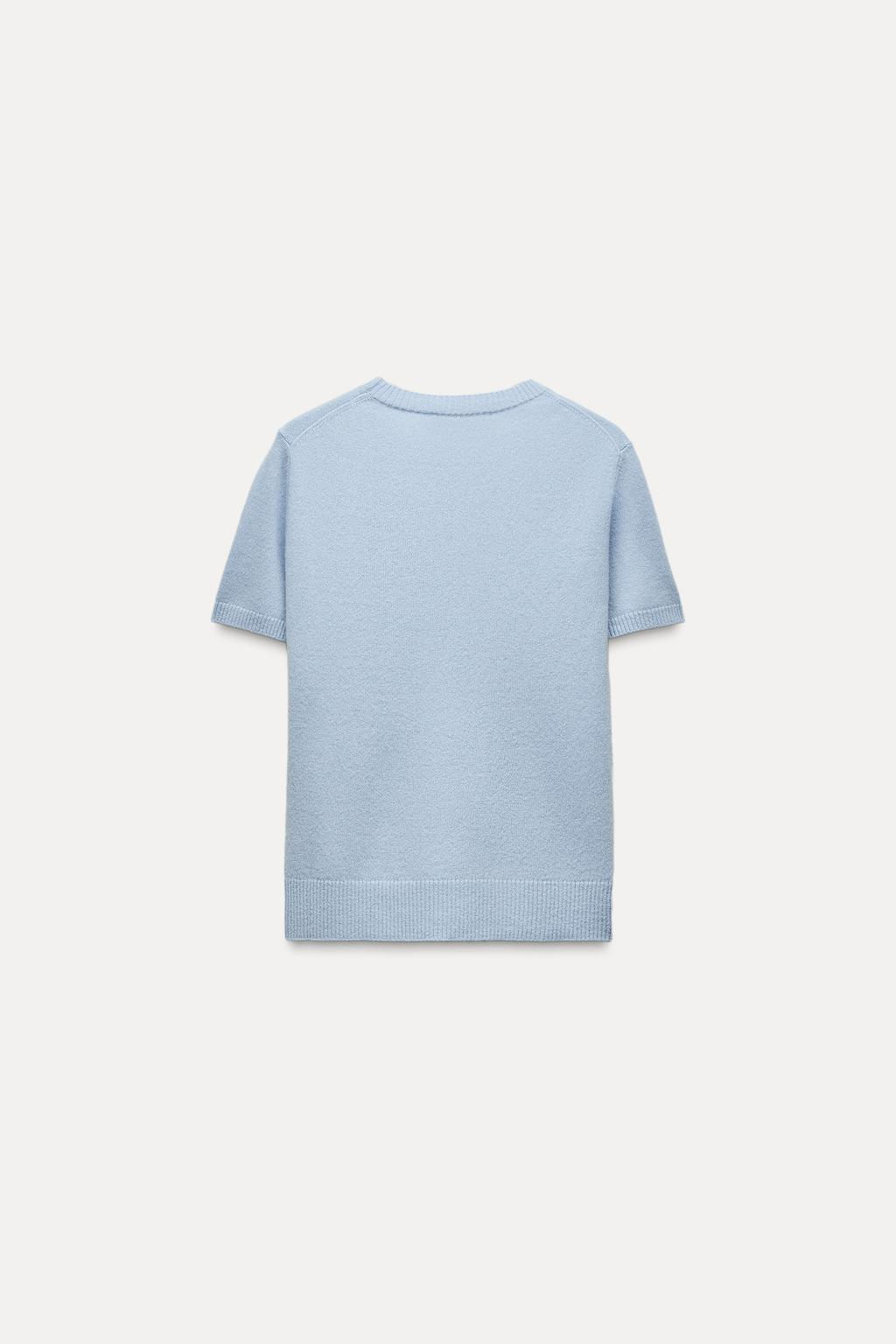 BASIC 100% CASHMERE SHORT SLEEVE TOP - Zara фото 18